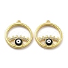 Brass Micro Pave Cubic Zirconia Pendants KK-U060-07G-01-1