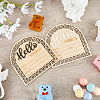 CRASPIRE 2Pcs 2 Colors Wooden Baby Photo Props DJEW-CP0001-32-4