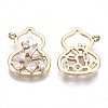 Brass Micro Pave Cubic Zirconia Pendants KK-R111-070-B01-2