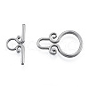Non-Tarnish 304 Stainless Steel Toggle Clasps STAS-N092-182-1