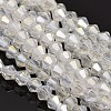 Faceted Bicone Electroplate Glass Beads Strands EGLA-P016-3mm-AB01-1