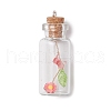 Glass Jar Glass Bottles Pendants PALLOY-JF03613-3