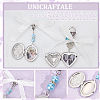4Pcs 2 Styles Glass & Alloy Pendant Decoration HJEW-UN00037-4