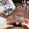 Rectangle Plastic Minifigure Display Case with Black Base ODIS-WH0004-14-3