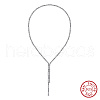 Adjustable 925 Sterling Silver Round Column Magnetic Beaded Necklaces for Women NJEW-A048-03P-3
