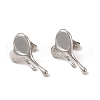 304 Stainless Steel Word Dream Stud Earring Settings EJEW-I281-18P-1