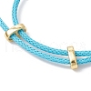 Dyed Synthetic Turquoise Charm Bracelets BJEW-JB11827-5