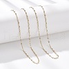 2MM 304 Stainless Steel Textured Dapped Chain Necklaces NJEW-T016-14G-1