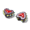 Handmade Lampwork Bumpy Beads Heart X-LAMP-V001-07A-3