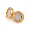 Round 304 Stainless Steel Magnetic Clasps with Loops STAS-N014-02-12mm-3