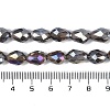 Transparent Electroplate Glass Beads Strands EGLA-N013-T8mm-B27-4