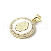 Brass Micro Pave Clear Cubic Zirconia Pendants KK-I708-03C-G-2