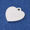 925 Sterling Silver Blank Heart Charms STER-F057-03S-03-2