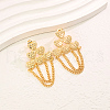Elegant Brass Tassel Stud Earrings IJ0828-4-1