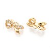 Brass Micro Pave Cubic Zirconia Charms KK-N263-86G-2