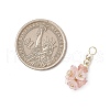 12Pcs Flower Transparent Acrylic Pendants PALLOY-JF03895-2