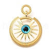 Brass Enamel Pendants KK-U055-12G-01-1