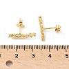 925 Sterling Silver Clear Cubic Zirconia Stud Earrings EJEW-Q032-01G-G-5
