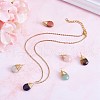 6Pcs 6 Styles Natural & Synthetic Gemstone Brass Pendants G-SZ0002-11-4