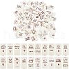  200Pcs 20 Patterns Cotton Sewing Labels FIND-NB0001-44-1