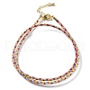 Polyester Cord Braided Necklace Makings MAK-L043-03G-24-1