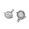 Brass Micro Pave Cubic Zirconia with Glass Pendants KK-Z103-01P-2