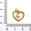 Brass Micro Pave Cubic Zirconia Pendants KK-M319-23G-05-3