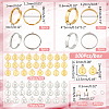  DIY Initial Letter Alphabet Charm Adjustable Ring Making Kit STAS-NB0001-88-2