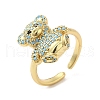 Rack Plating Brass Micro Pave Cubic Zirconia Finger Ring RJEW-C072-32B-02G-1