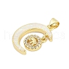 Brass Micro Pave Cubic Zirconia Pendants KK-I723-19G-01-2