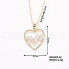 Heart Brass Micro Pave Cubic Zirconia Pendant Necklace for Couple CS3079-1