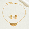 Alloy Hollow Letter Earrings & Necklaces Set for Women HN6218-5