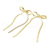 Brass Stud Earrings EJEW-B040-03B-G-2