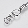Tarnish Resistant 304 Stainless Steel Round Snake Chain Bracelet Making X-STAS-F139-056P-D-3