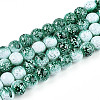 Transparent Baking Painted Glass Beads Strands DGLA-N009-10mm-06-1