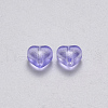 Transparent Spray Painted Glass Beads X-GLAA-R211-02-B01-2