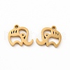 Ion Plating(IP) 304 Stainless Steel Charms STAS-M089-26G-1
