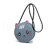 Cat PU Leather Shoulder Bag Making Kits ANIM-PW0002-31C-1