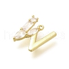 Brass Micro Pave Cubic Zirconia Pendants KK-M310-01G-23-2
