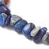 5Pcs Natural Quartz Crystal & Lapis Lazuli & Black Onyx & Amazonite & Aquamarine Chip Beads & Wood Round Beads Bracelet Set BJEW-JB11844-4