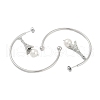 304 Stainless Steel C-Shaped with Eiffel Tower Stud Earrings for Women EJEW-K281-33P-1