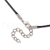 Glass Seed Beads & Synthetic Blue Goldstone Beaded Cross Pendant Necklaces NJEW-MZ00103-04-5