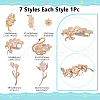 WADORN 7Pcs 7 Styles Alloy Crystal Rhinestone Brooches for Women JEWB-WR0001-11-2