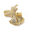 Brass Micro Pave Clear Cubic Zirconia Pendants FIND-Z041-01G-2