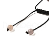 12.5mm Round Lilac Natural Quartz Braided Bead Bracelets for Women Men BJEW-C060-01G-3
