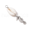 8Pcs 8 Styles Natural Cowrie Shell & Alloy Sea Animals Pendants PALLOY-JF03750-4