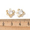 Brass Micro Pave Clear Cubic Zirconia Pendants KK-Q031-15G-3