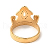Ion Plating(IP) 201 Stainless Steel Crown Thick Finger Ring for Women RJEW-G266-35G-2