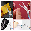 SUNNYCLUE 2Pcs 2 Styles Stainless Steel Embroidery Scissors & Imitation Leather Sheath Tools TOOL-SC0001-37-7