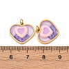 304 Stainless Steel Enamel Pendants STAS-U061-41G-02-3